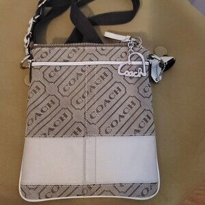 Coach Crossbody Logo Canvas Flight Bag